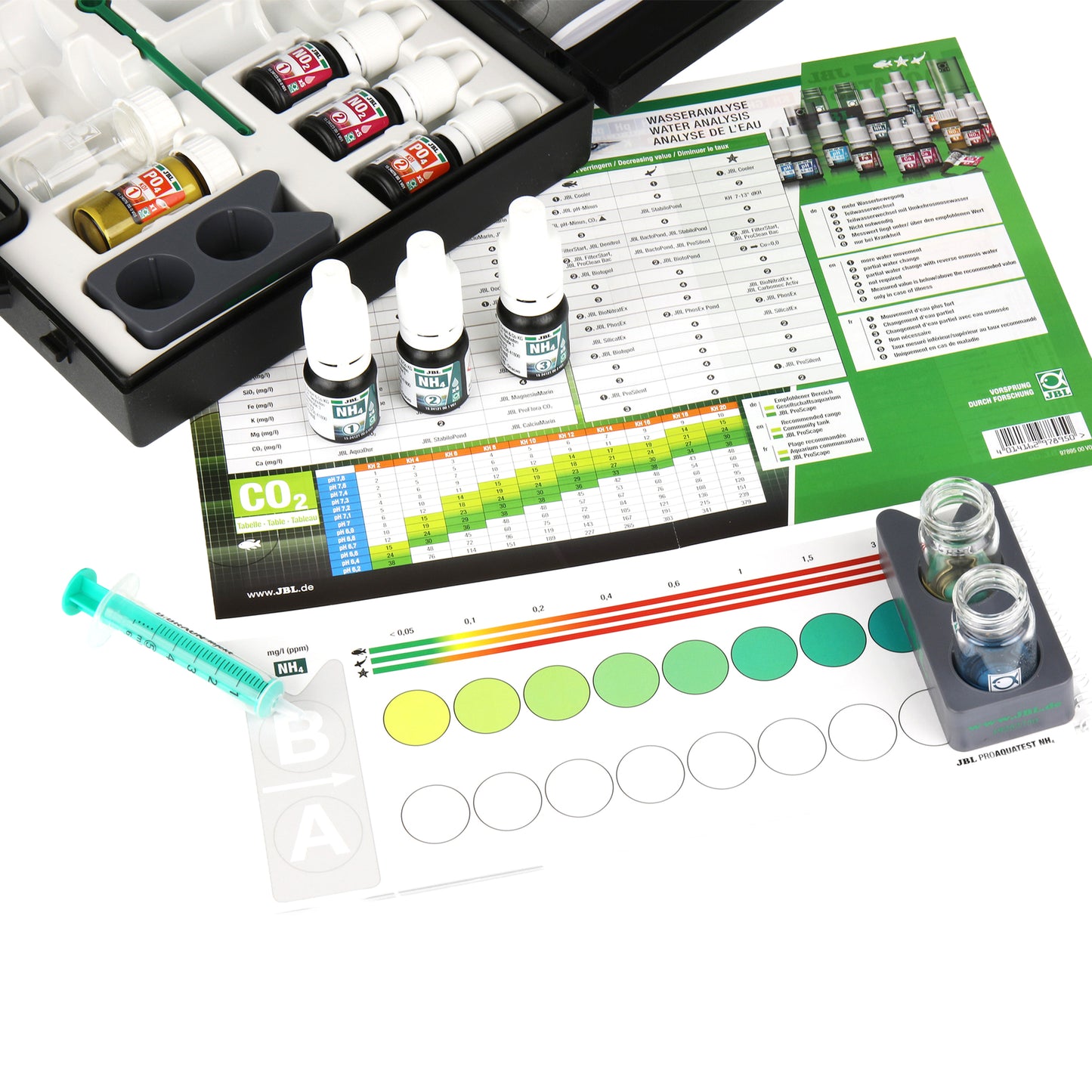 JBL ProAquaTest CombiSet Pond - Complete Pond Water Test Kit for 6 Key Parameters