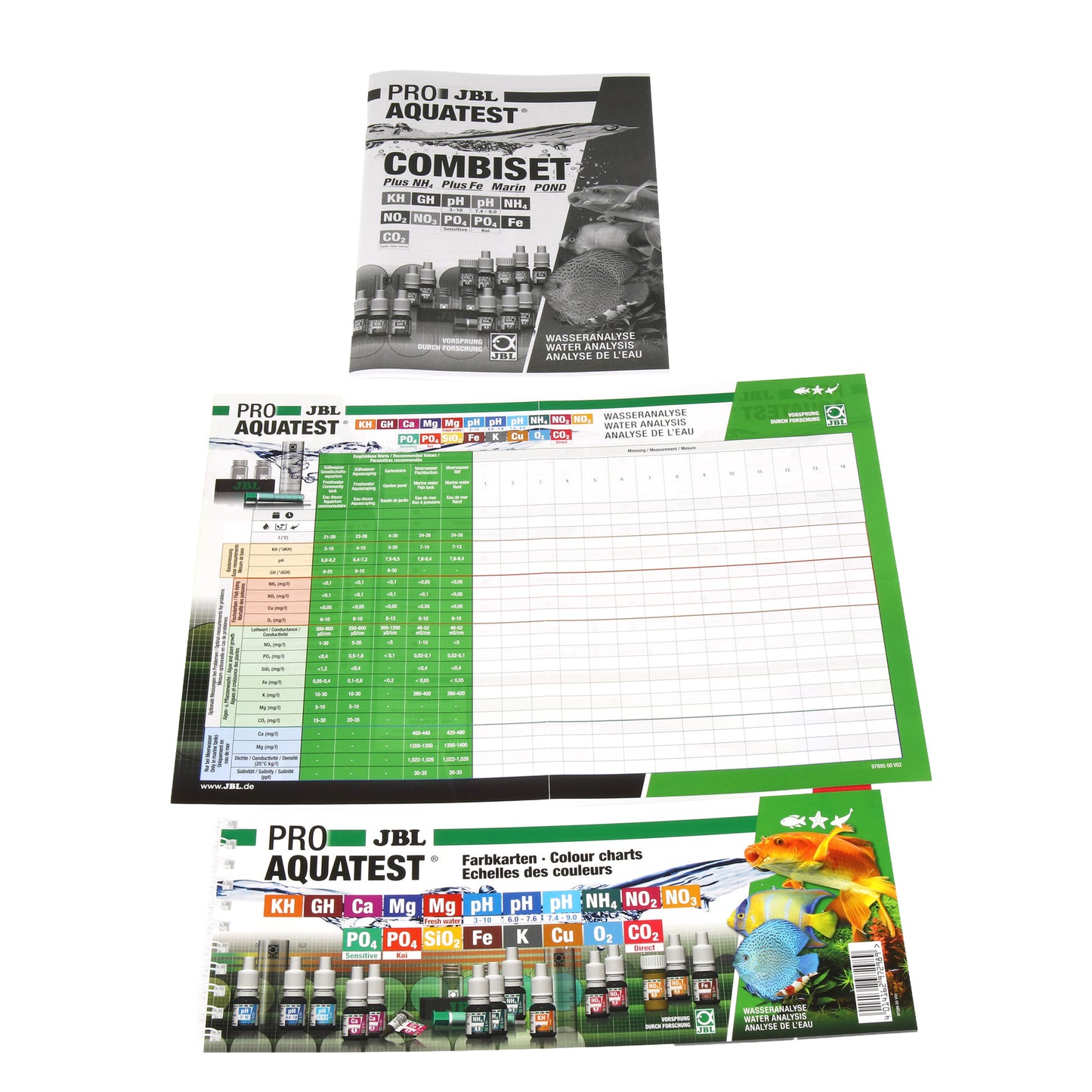 JBL ProAquaTest CombiSet Pond - Complete Pond Water Test Kit for 6 Key Parameters