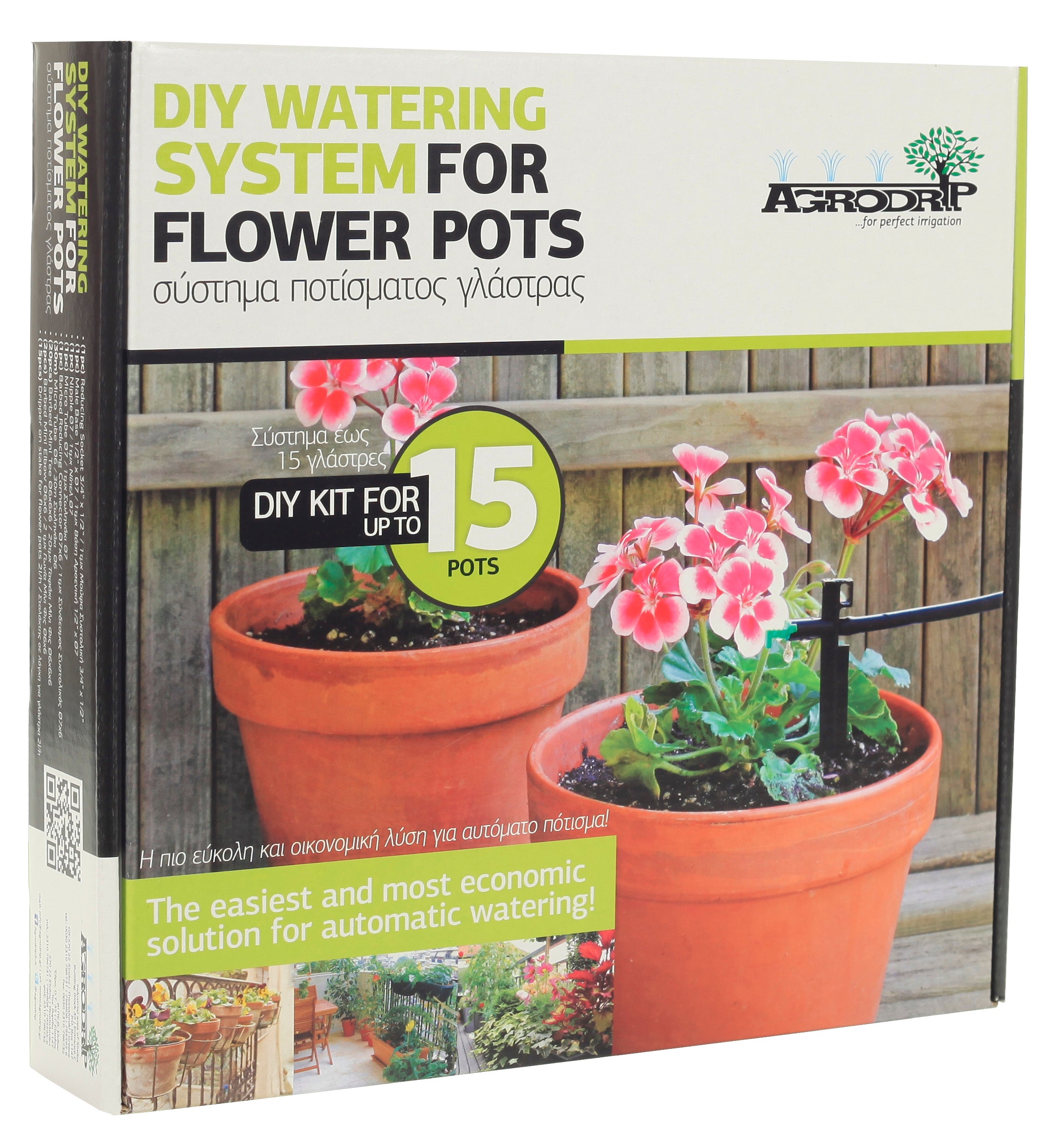 Agrodrip - Drip system set for 15 flower pots