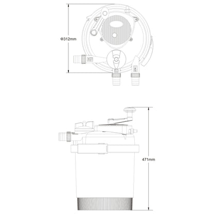 BluPressure 6,000 - Pressure filter with 11W UV-c - Incl. backwash