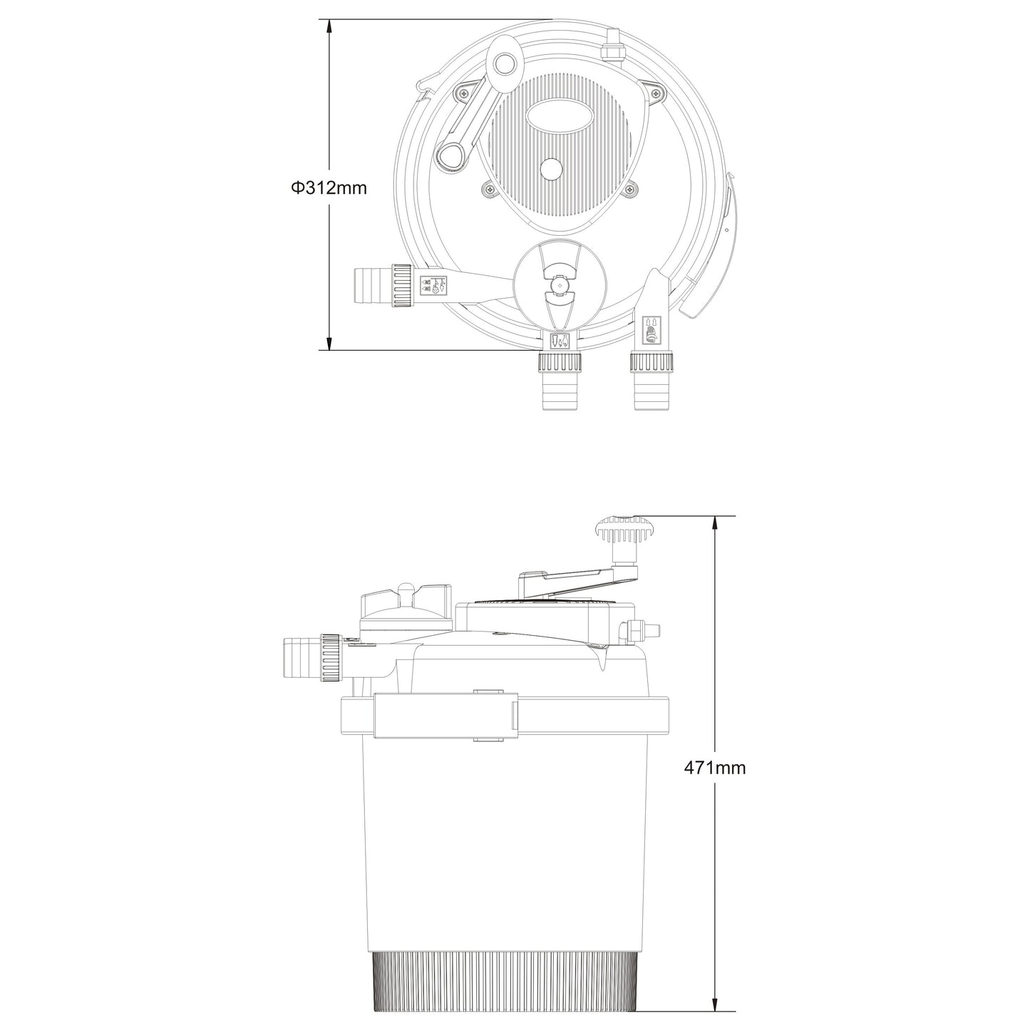 BluPressure 6,000 - Pressure filter with 11W UV-c - Incl. backwash